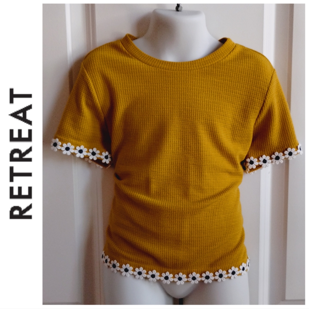 Mustard Floral Top